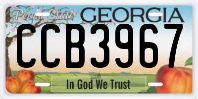 GA license plate CCB3967