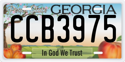 GA license plate CCB3975