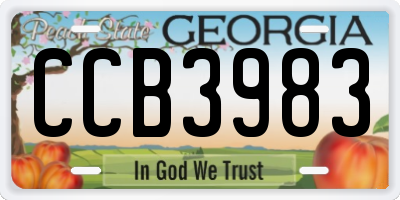 GA license plate CCB3983