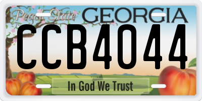 GA license plate CCB4044