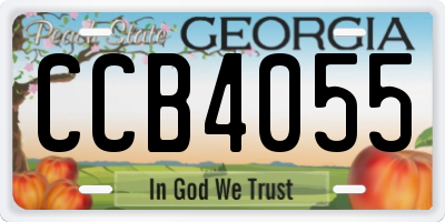 GA license plate CCB4055