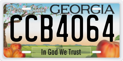 GA license plate CCB4064