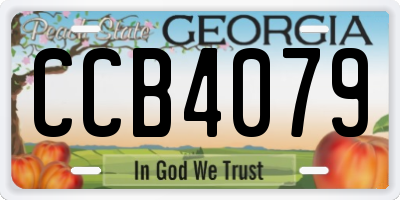 GA license plate CCB4079