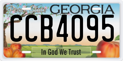 GA license plate CCB4095