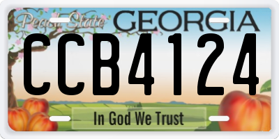 GA license plate CCB4124