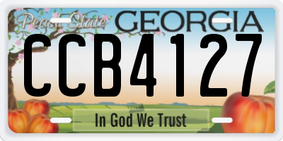 GA license plate CCB4127