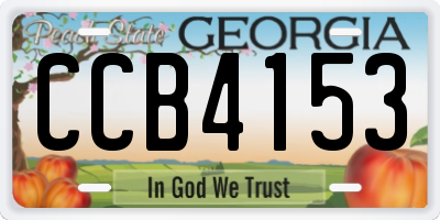 GA license plate CCB4153