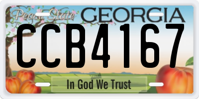 GA license plate CCB4167