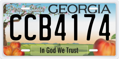 GA license plate CCB4174