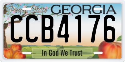 GA license plate CCB4176