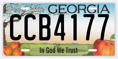 GA license plate CCB4177
