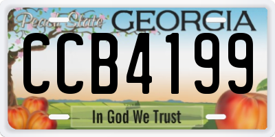 GA license plate CCB4199