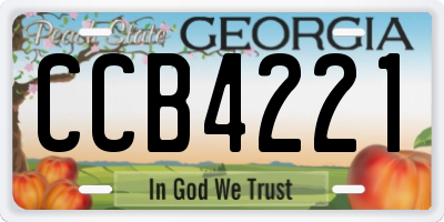 GA license plate CCB4221