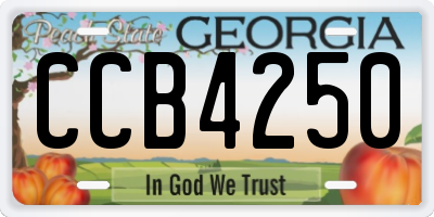 GA license plate CCB4250
