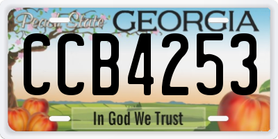 GA license plate CCB4253