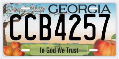 GA license plate CCB4257