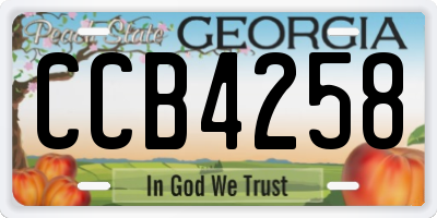 GA license plate CCB4258