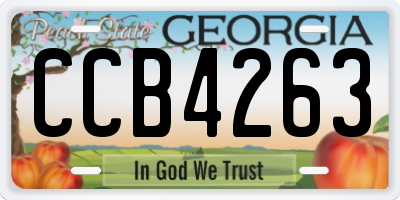 GA license plate CCB4263