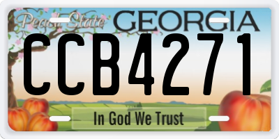 GA license plate CCB4271