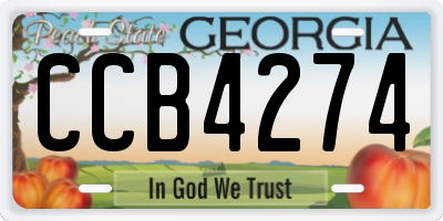 GA license plate CCB4274