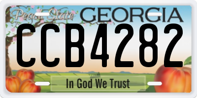 GA license plate CCB4282