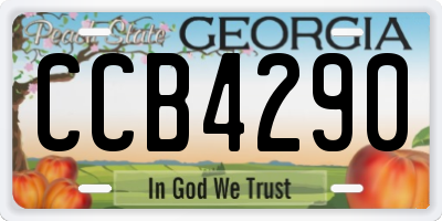 GA license plate CCB4290