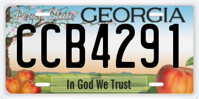 GA license plate CCB4291