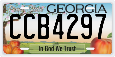 GA license plate CCB4297