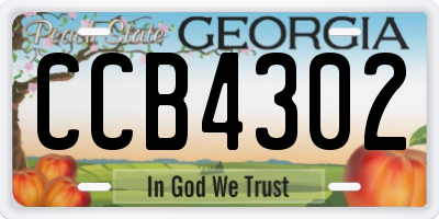 GA license plate CCB4302