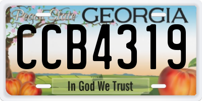 GA license plate CCB4319