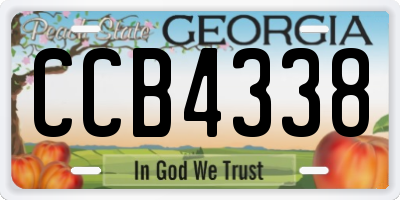 GA license plate CCB4338