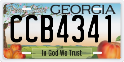 GA license plate CCB4341
