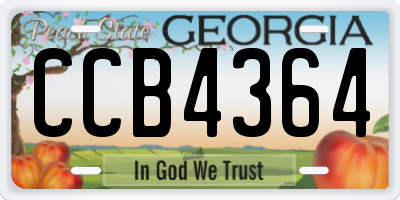 GA license plate CCB4364