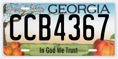 GA license plate CCB4367