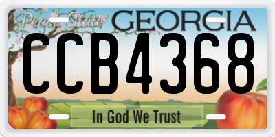 GA license plate CCB4368