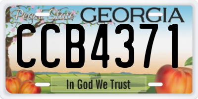 GA license plate CCB4371