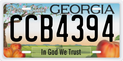 GA license plate CCB4394