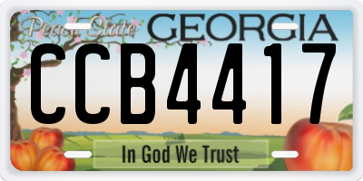 GA license plate CCB4417