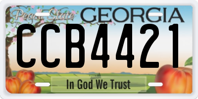 GA license plate CCB4421