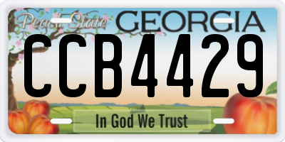 GA license plate CCB4429