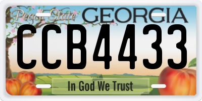 GA license plate CCB4433
