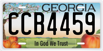 GA license plate CCB4459
