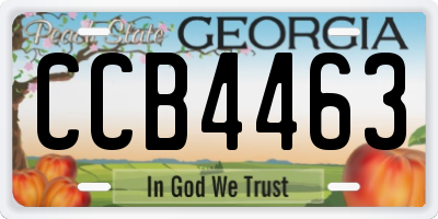 GA license plate CCB4463