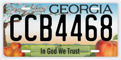 GA license plate CCB4468