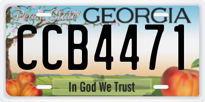 GA license plate CCB4471