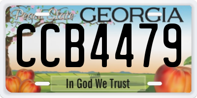 GA license plate CCB4479