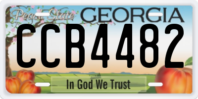 GA license plate CCB4482