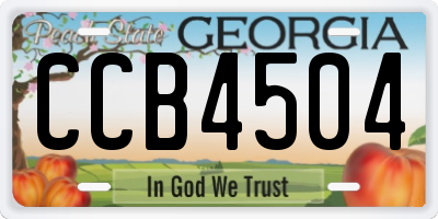 GA license plate CCB4504