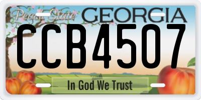 GA license plate CCB4507