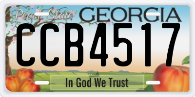 GA license plate CCB4517